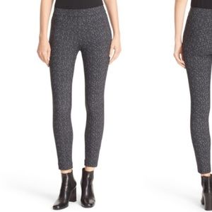 Theory Abdelle K Tweed Pattern Twill Print Pants Leggings Size Medium